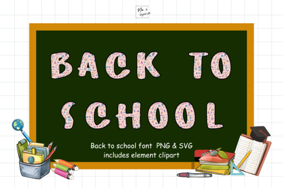 Back to School Pink Teacher Letters Font: Graphics for Crafts-Driven Branding