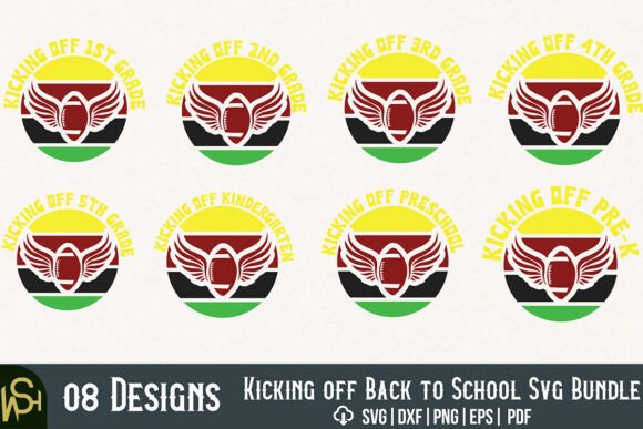 Kicking off Back to School Bundle, SVG