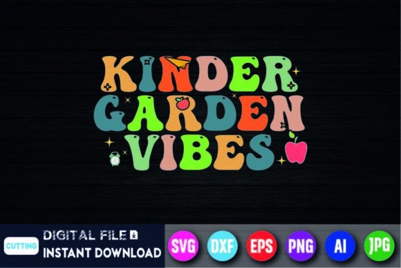 Kinder Graden Vibes Back to School SVG