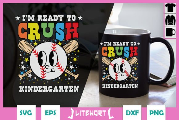 Kindergarten Back to School Baseball SVG: Graphics for Crafts