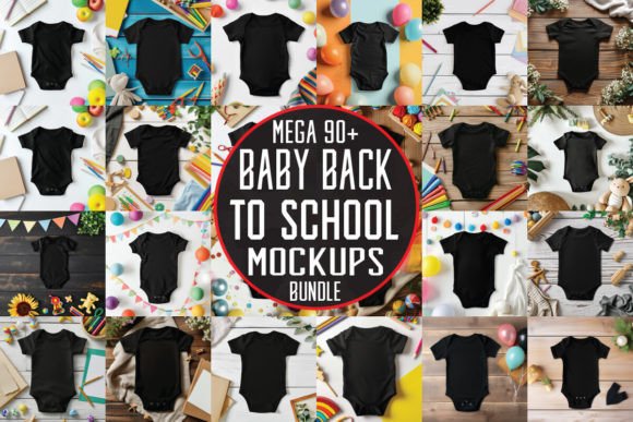 Mega Baby Back to School Mockups Bundle