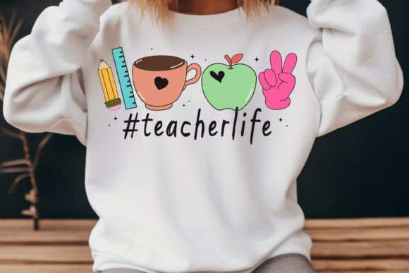Teacher Life Retro Back to School SVG Graphics